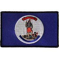 Patch, Embroidered Patch (Iron-On or Sew-On), Historical State of Virginia Flag Patch, 3" x 2"