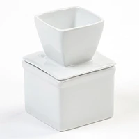 Fox Run Butter Keeper Stoneware, 3.75 x 3.75 x 5.5, White