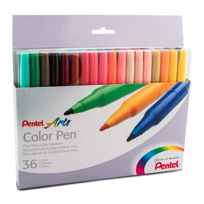 Pentel Arts Color Pen 36-Color Set