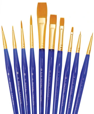 Super Value Golden Taklon Short Brush Set 10Pcs