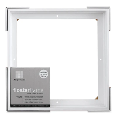 Ampersand Floater Frame - Bold, White 12" x 12", 1-1/2"