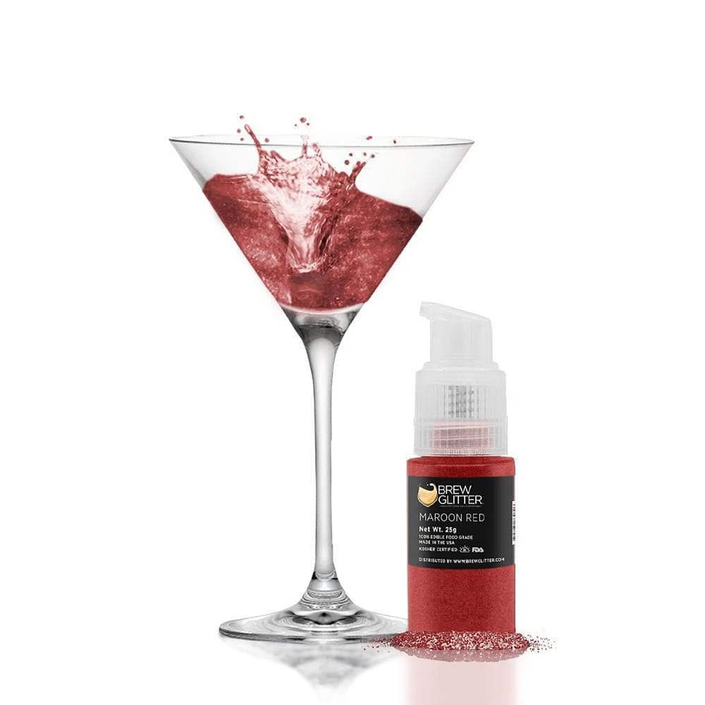 Maroon Red Edible Glitter Spray Pump | Brew Glitter®