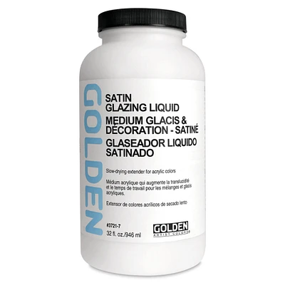 Golden Acrylic Glazing Liquid - Satin, 32 oz bottle