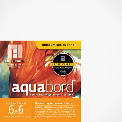 Ampersand Art Aquabord, Uncradled, 1/8" Profile, 6" x 6", 4/Pkg.