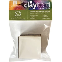 Ampersand Claybord Art Tile, 2" x 2", 8/Pkg.