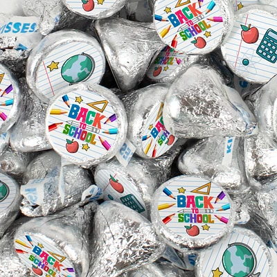 100 Pcs Back to School Candy Hershey's Chocolate Kisses (1lb) by Just Candy - No Assembly Required