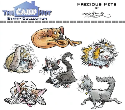 The Card Hut Clear Stamps 4"X6" By Mark Bardsley-Wild World - Preciouse Pets