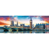 Panorama 500 Piece Jigsaw Puzzles, Big Ben and Palace of Westminster, London, Sunset, Puzzle of England, Adult Puzzles, Trefl 29507