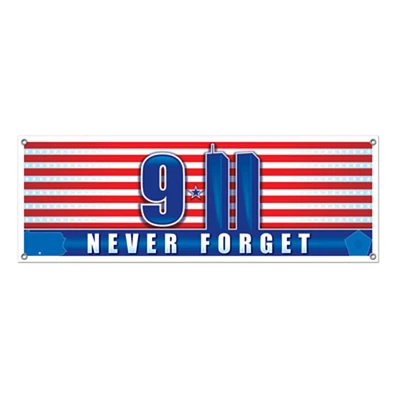 9/11 Never Forget Sign Banner