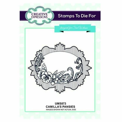 Creative Expressions  Stamps To Die For Camilla's Pansies Pre Cut Stamp