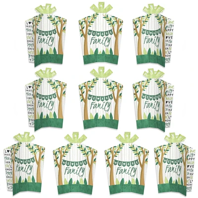 Big Dot of Happiness Family Tree Reunion - Table Decorations - Family Gathering Party Fold and Flare Centerpieces - 10 Count