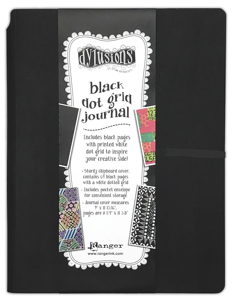 Dyan Reaveley's Dylusions Dot Grid Journal 11.75"X9"-Black