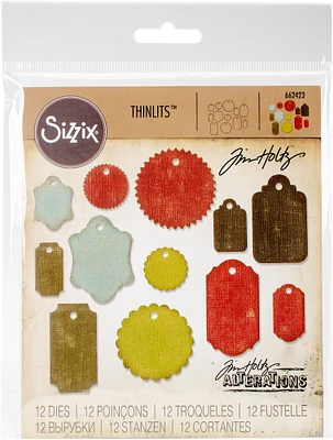 Sizzix Thinlits Dies By Tim Holtz 12/Pkg-Gift Tags