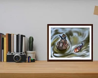 Duck and Koi Fish Art Print Wildlife Illustration Nature Artwork Pond Wall Art Brown Duck Koi Pond Duck Gifts Duck Home Decor Koi Fish Decor