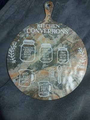 Kitchen conversion chart wall decor