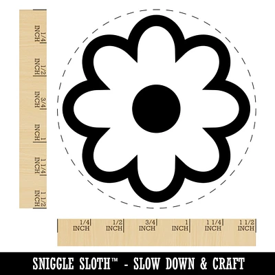 Flower Outline Self-Inking Rubber Stamp for Stamping Crafting Planners