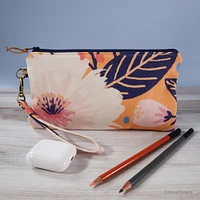 Wristlet Sewing Kit - Dahlia Gold - Sewing Project Kit - Beginner Friendly