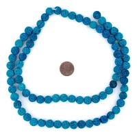 TheBeadChest Turquoise Blue Volcanic Lava Beads (10mm)