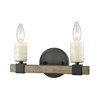 Elk Showroom Stone Manor 12 Wide 2-Light Vanity Light - Matte Black