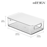 mDesign Plastic Deep Kitchen Storage Bin Box