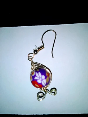 Earrings, silver-plated