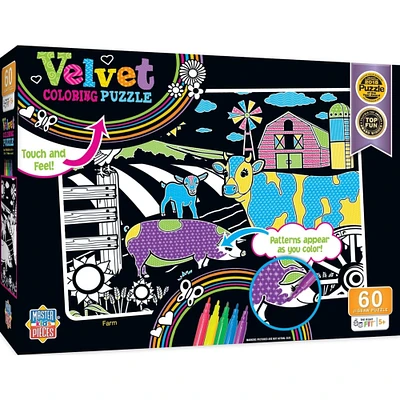 MasterPieces Velvet Coloring - Farm 60 Piece Puzzle