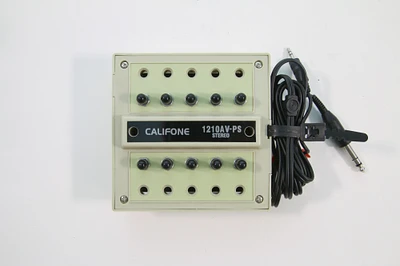 Califone 1210AV-PS 10 Position Jackbox with Volume Control, Beige