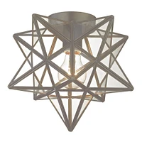 Marketplace Moravian Star 11 Wide 1-Light Flush Mount - Oil Rubbed Bronze [1145-005]