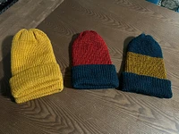 Hand Knit Classic Beanie Various Colors in Adult Small Medium Size