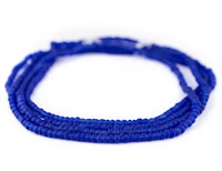 TheBeadChest Translucent Cobalt Blue Matte Glass Seed Beads (4mm) - 24 inch Strand of Quality Glass Beads