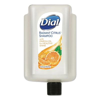 Dial Radiant Citrus Shampoo Refill for Versa Dispenser, 15 oz, 6/Carton