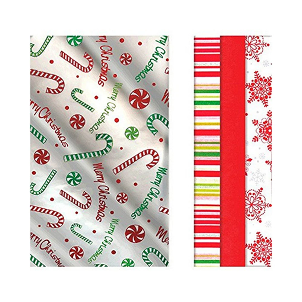 Candy Canes, Stripes & Solid Colors Tissue Party Gift Wrap