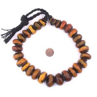 TheBeadChest Moroccan Honey Amber Resin Beads Graduated 23mm Morocco African Orange Round Large Hole 22 Inch Strand Handmade