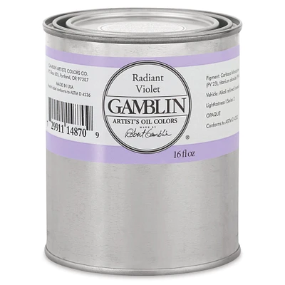 Gamblin Artist's Oil Color - Radiant Violet, 16 oz Can