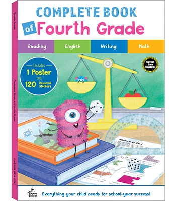 Carson Dellosa The Complete Book of 4th Grade Workbook, Parts of Speech, Writing and More for Classroom or Homeschool Curriculum