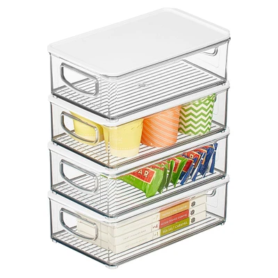 mDesign Plastic Deep Kitchen Storage Bin Box