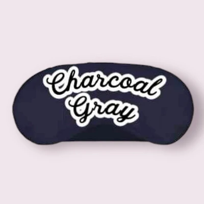 CHARCOAL GRAY PERSONALIZED EYE MASK