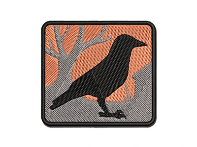 Crow Solid Multi-Color Embroidered Iron-On Patch Applique