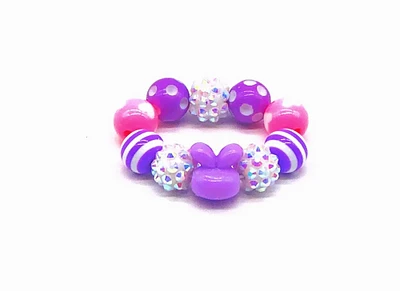 Easter Basket Gifts, Bunny Rabbit Beaded Bracelet | Toddler Birthday Gifts | Little Girls Jewelry,