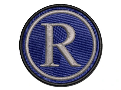 Registered Trademark Symbol Multi-Color Embroidered Iron-On Patch Applique