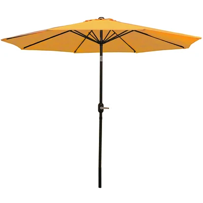 Sunnydaze 9 ft Aluminum Patio Umbrella with Tilt and Crank - Gold by