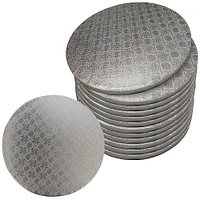 Spec101 Round Cake Boards Bulk 12pk - 12 Inch Cake Drum with 1/2 Inch Foil Edge