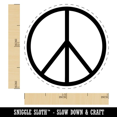Peace Sign Self-Inking Rubber Stamp for Stamping Crafting Planners