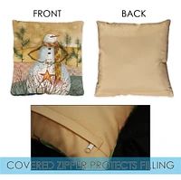 Americana Snowman Decorative Winter Indoor/Outdoor Pillow Cover (set of 2)