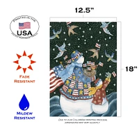 American Snowman Decorative Winter Flag