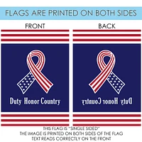 Duty, Honor, Country Decorative Patriotic Flag