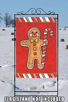 Gingerbread Man Decorative Christmas Flag