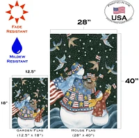 American Snowman Decorative Winter Flag