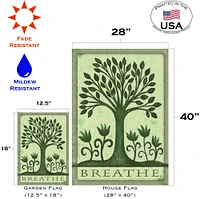 Breathe Decorative Tree Flag