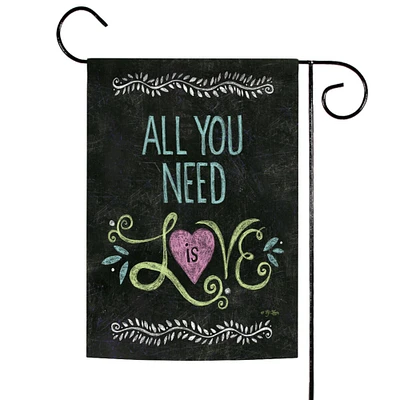 All You Need Is Love Chalkboard Decorative Love Double Sided Flag